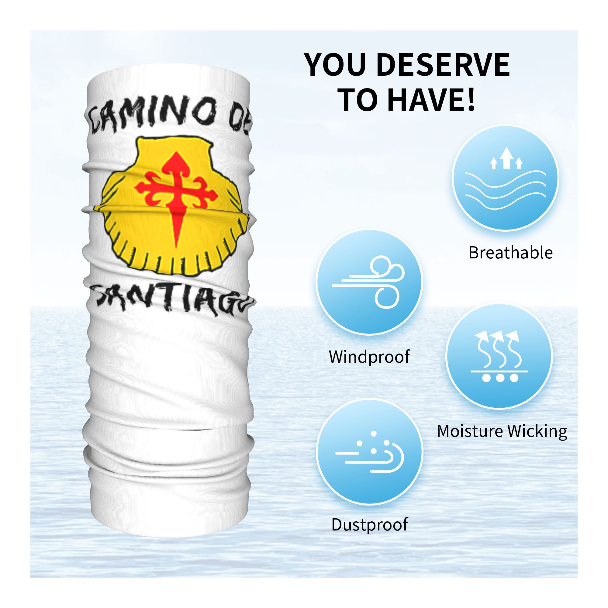 Buen Camino de Santiago Hiking - Bandana Multi Way ulasan dan harga