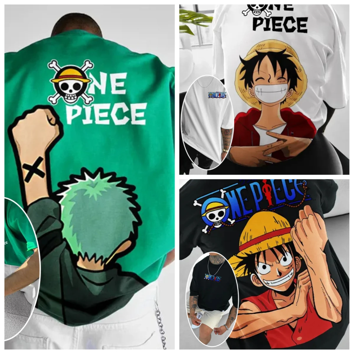 ONE PIECE Luffy Zoro 2025 Summ - Street Fashion Trend 2025 ulasan dan harga