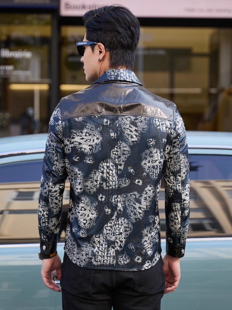 Luxury New Fashion Floral Prin - Street Fashion Jacket Men ulasan dan harga