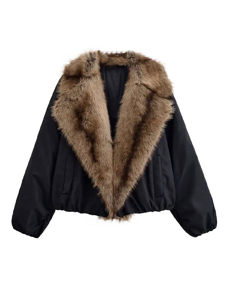 Women Fashion Faux Fur Collare - Street Fashion Taiwan ulasan dan harga