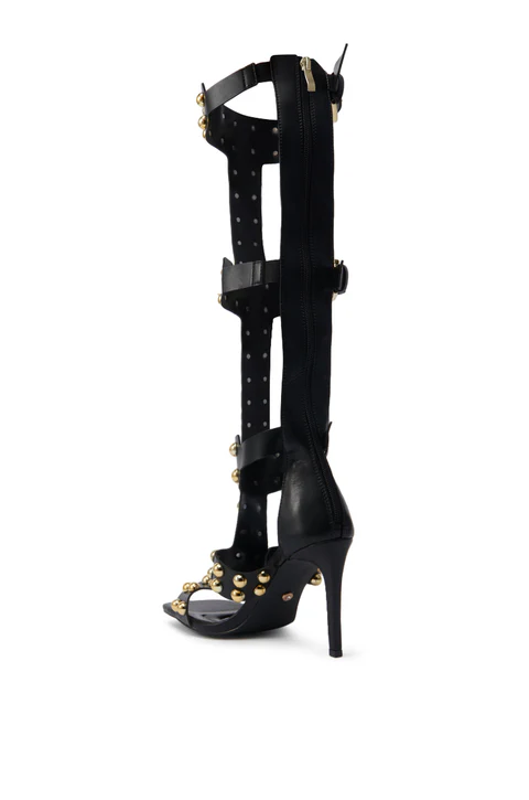 Women's Black Gladiator Sandal - Street Fashion Dress ulasan dan harga