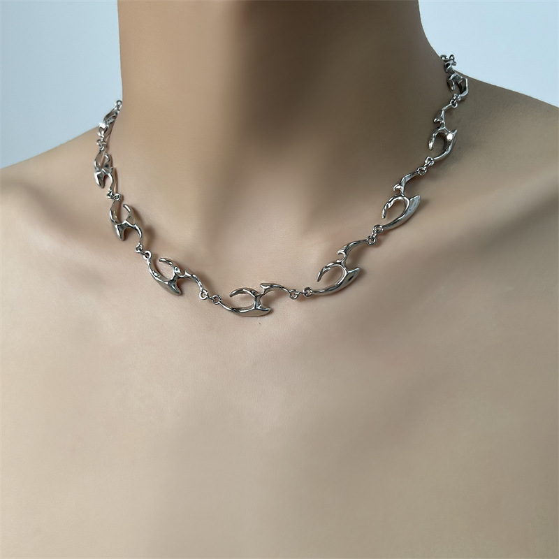 Irregular Shaped Metal Necklac - Street Fashion Trend 2025 ulasan dan harga