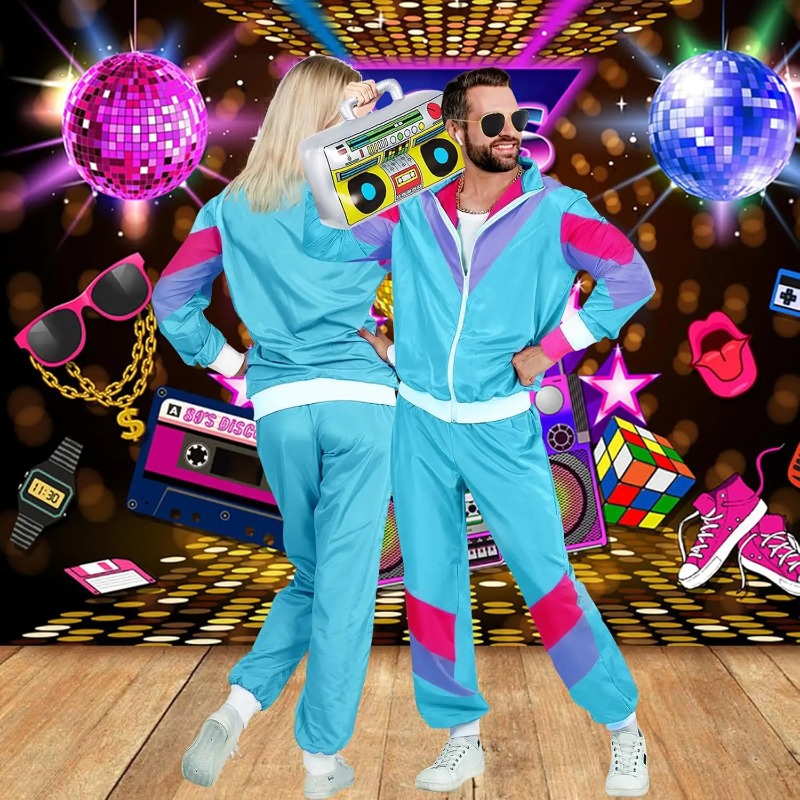 80s 90s Fancy Dress Costumes f - Street Fashion Jacket Men ulasan dan harga