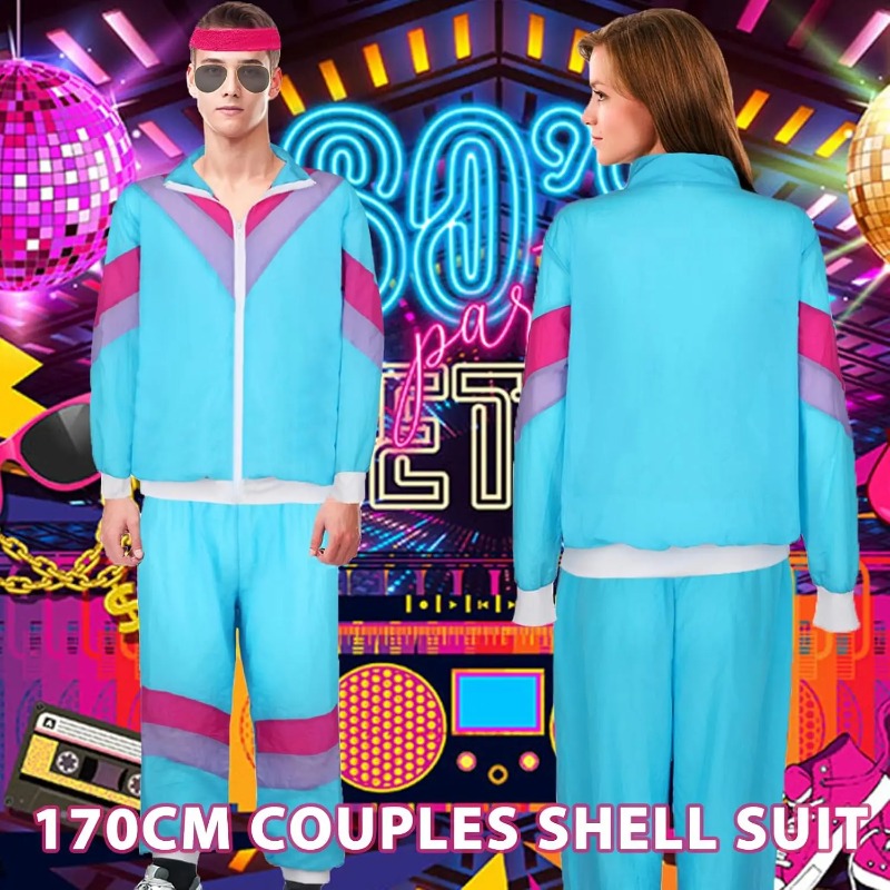 80s 90s Fancy Dress Costumes f - Street Fashion Jacket Men ulasan dan harga