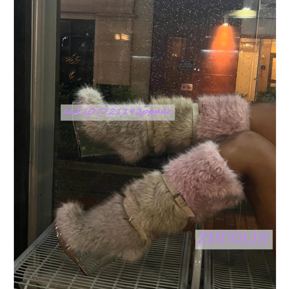 Winter Gradient Furry Transpar - Street Fashion Runway ulasan dan harga