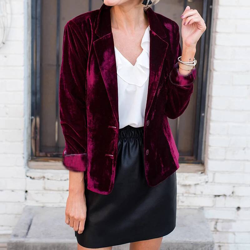 Casual Slim Long Sleeve Women' - Street Fashion Taiwan ulasan dan harga