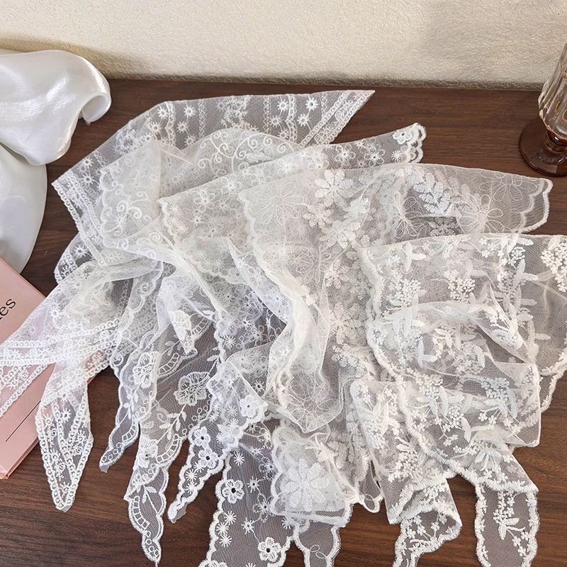 Triangle Lace Bandana Cream Wh - Bandana Multi Way ulasan dan harga