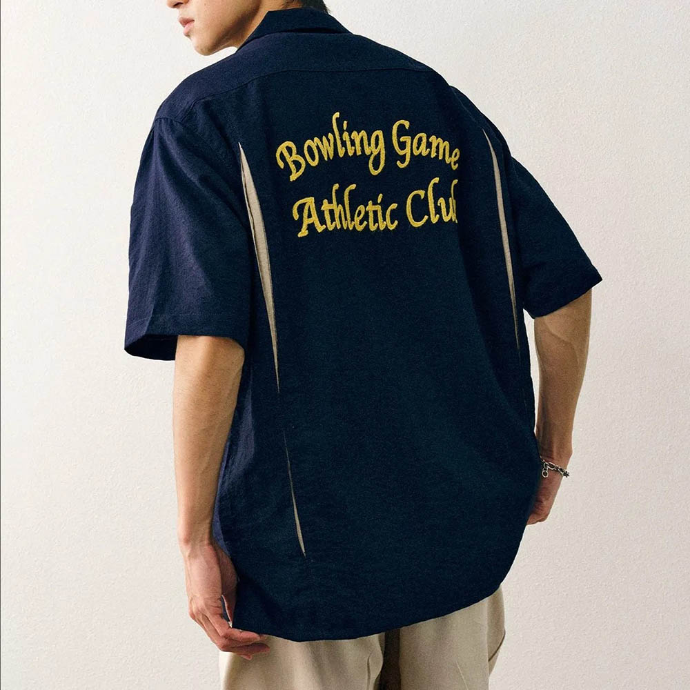 Men's Embroidered Short-Sleeve - Street Fashion Trend 2025 ulasan dan harga