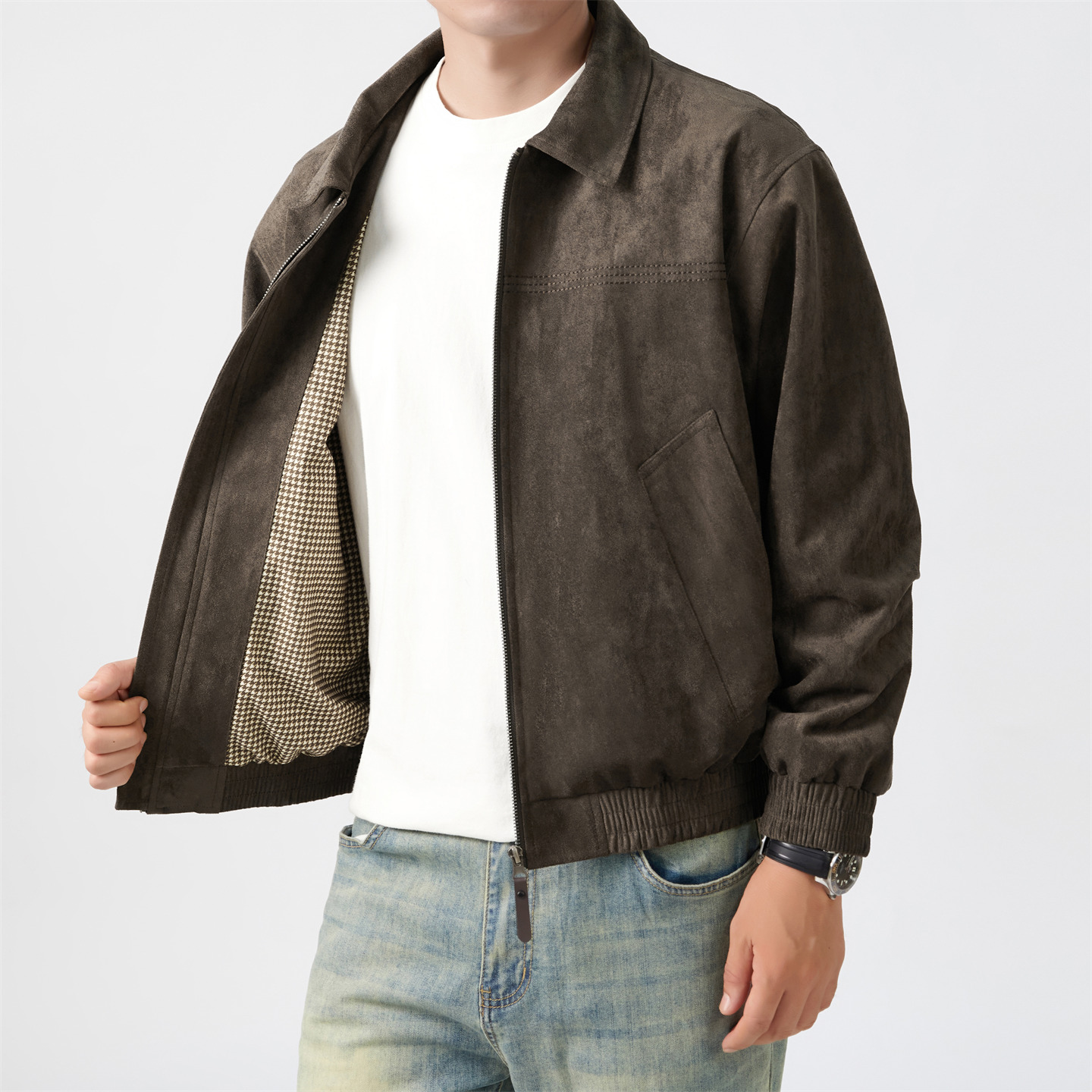 Men Cropped Boxy Minimalist Fa - Coach Jacket Bomber ulasan dan harga