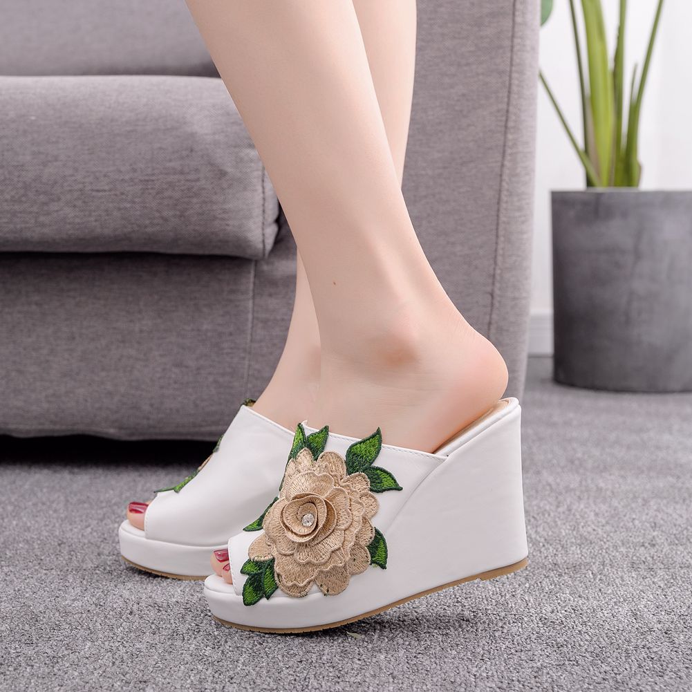 Womens Flower Open Toe Fashion - Street Fashion Dress ulasan dan harga