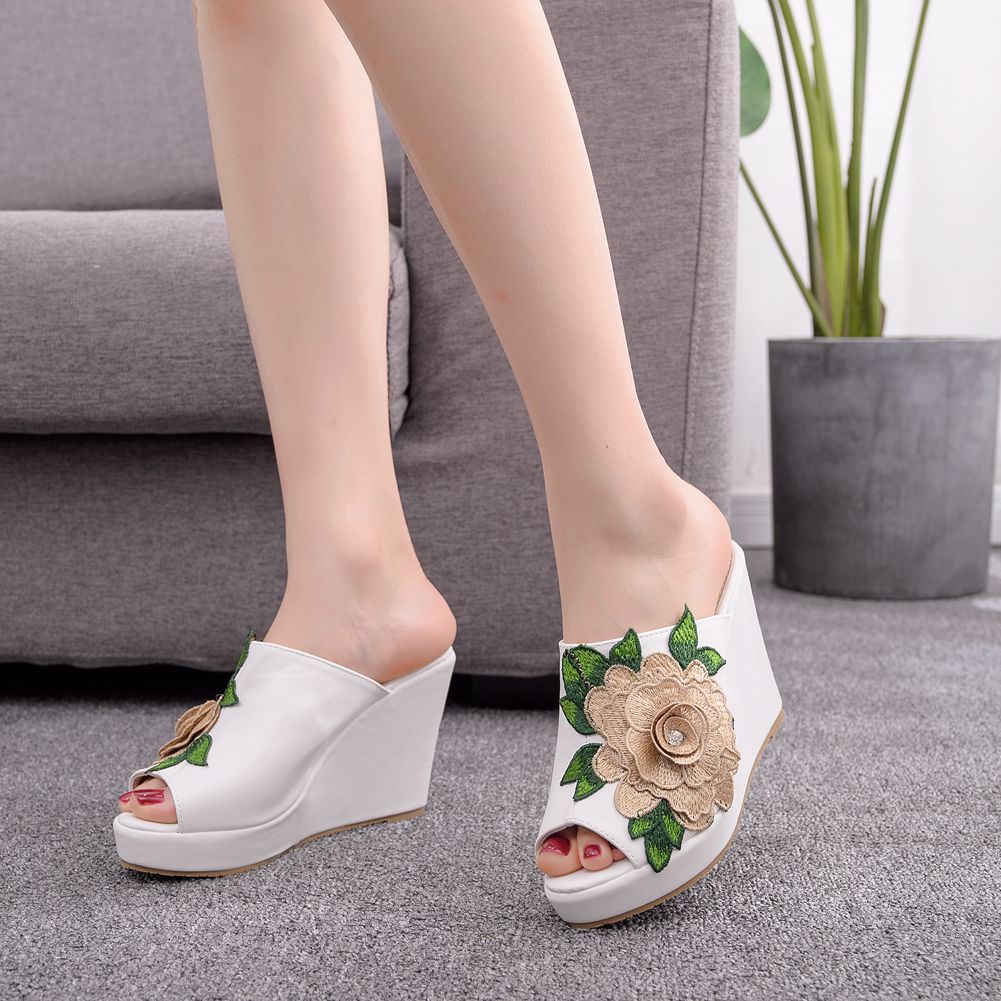 Womens Flower Open Toe Fashion - Street Fashion Dress ulasan dan harga