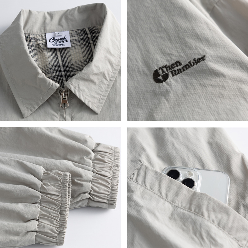 Men Outdoor 3 Proof Loose Casu - Coach Jacket Bomber ulasan dan harga