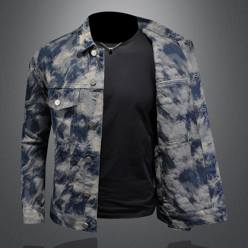 2025 Spring Vintage Denim Jack - Street Fashion Jacket Men ulasan dan harga
