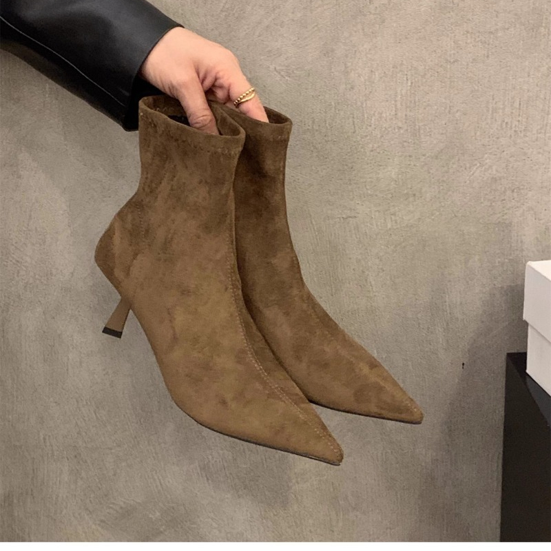Women's Suede Stretch Ankle Bo - Street Fashion Dress ulasan dan harga
