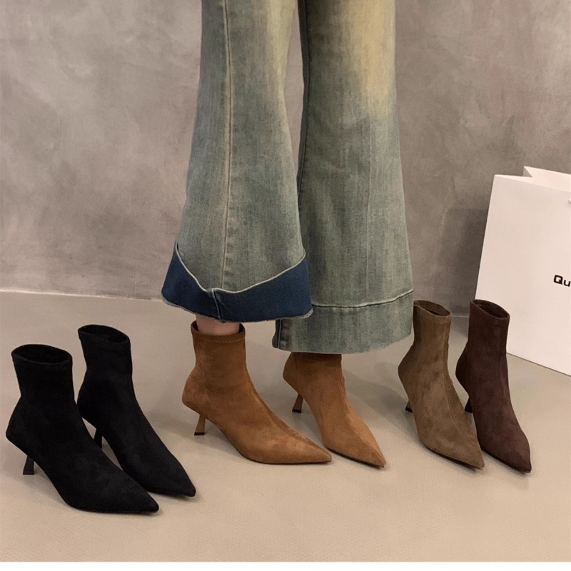 Women's Suede Stretch Ankle Bo - Street Fashion Dress ulasan dan harga