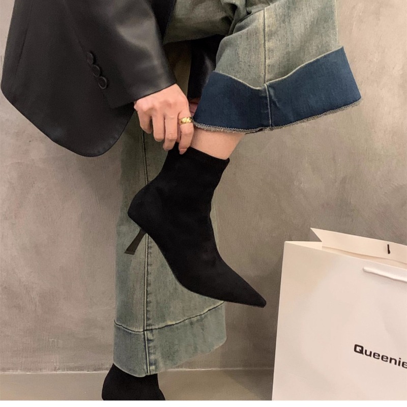 Women's Suede Stretch Ankle Bo - Street Fashion Dress ulasan dan harga