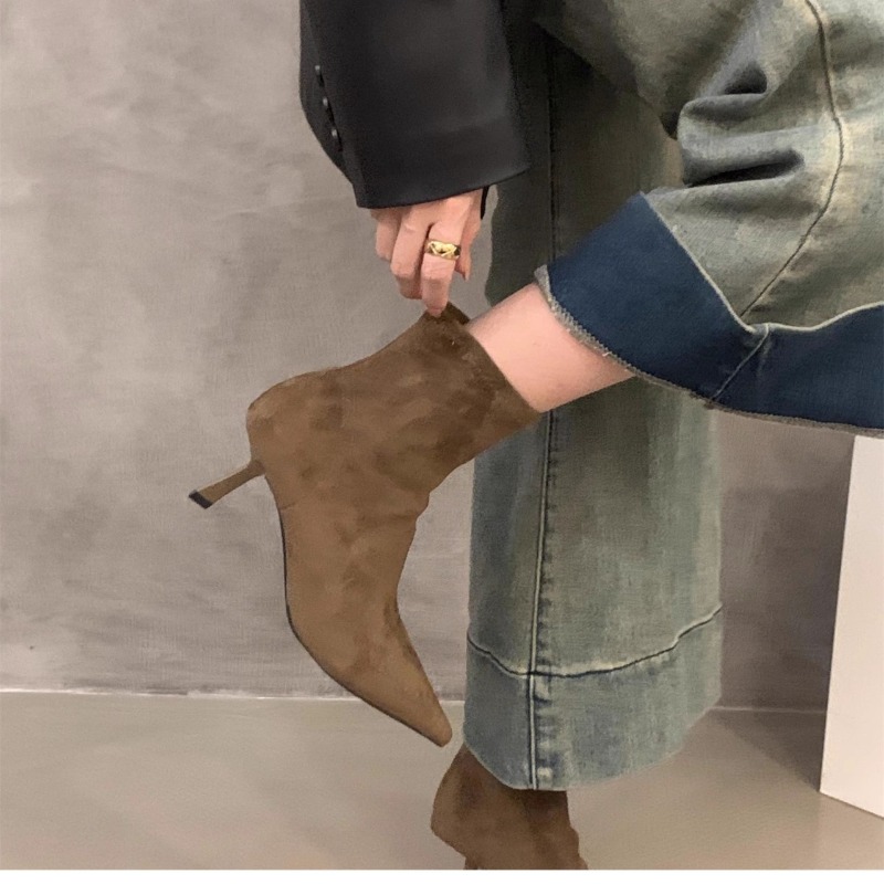 Women's Suede Stretch Ankle Bo - Street Fashion Dress ulasan dan harga