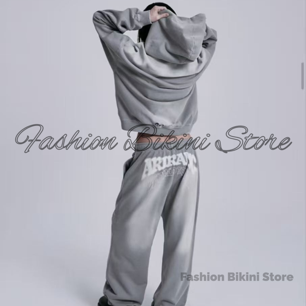 NEW Washed Grey Retro Hoodie 3 - Street Fashion Jacket Men ulasan dan harga