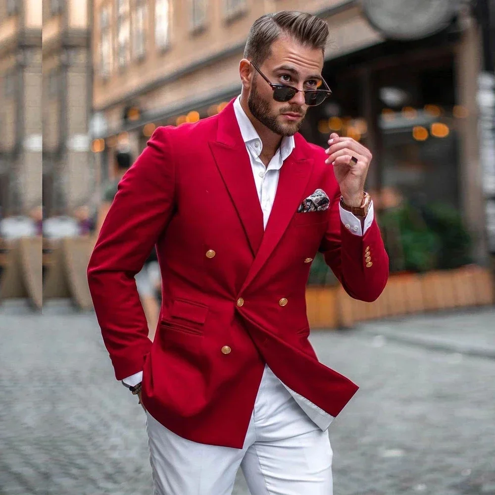 Red Jacket White Pant Double B - Street Fashion Jacket Men ulasan dan harga