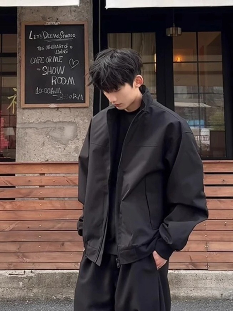 Men Solid Coach Jacket Spring  - Coach Jacket Bomber ulasan dan harga