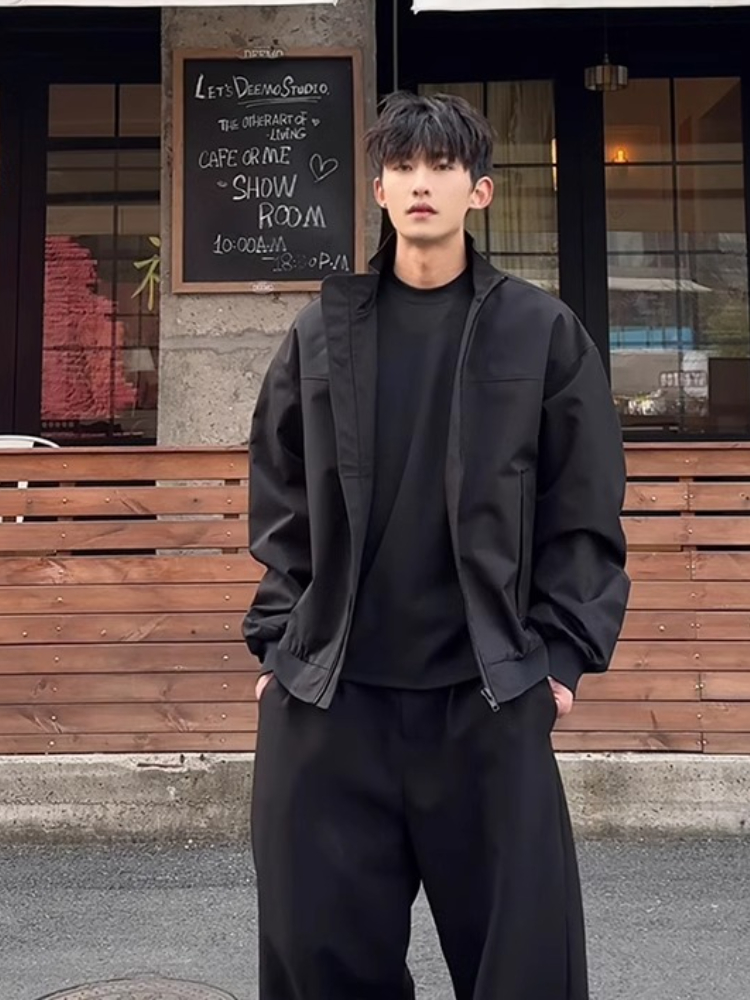 Men Solid Coach Jacket Spring  - Coach Jacket Bomber ulasan dan harga
