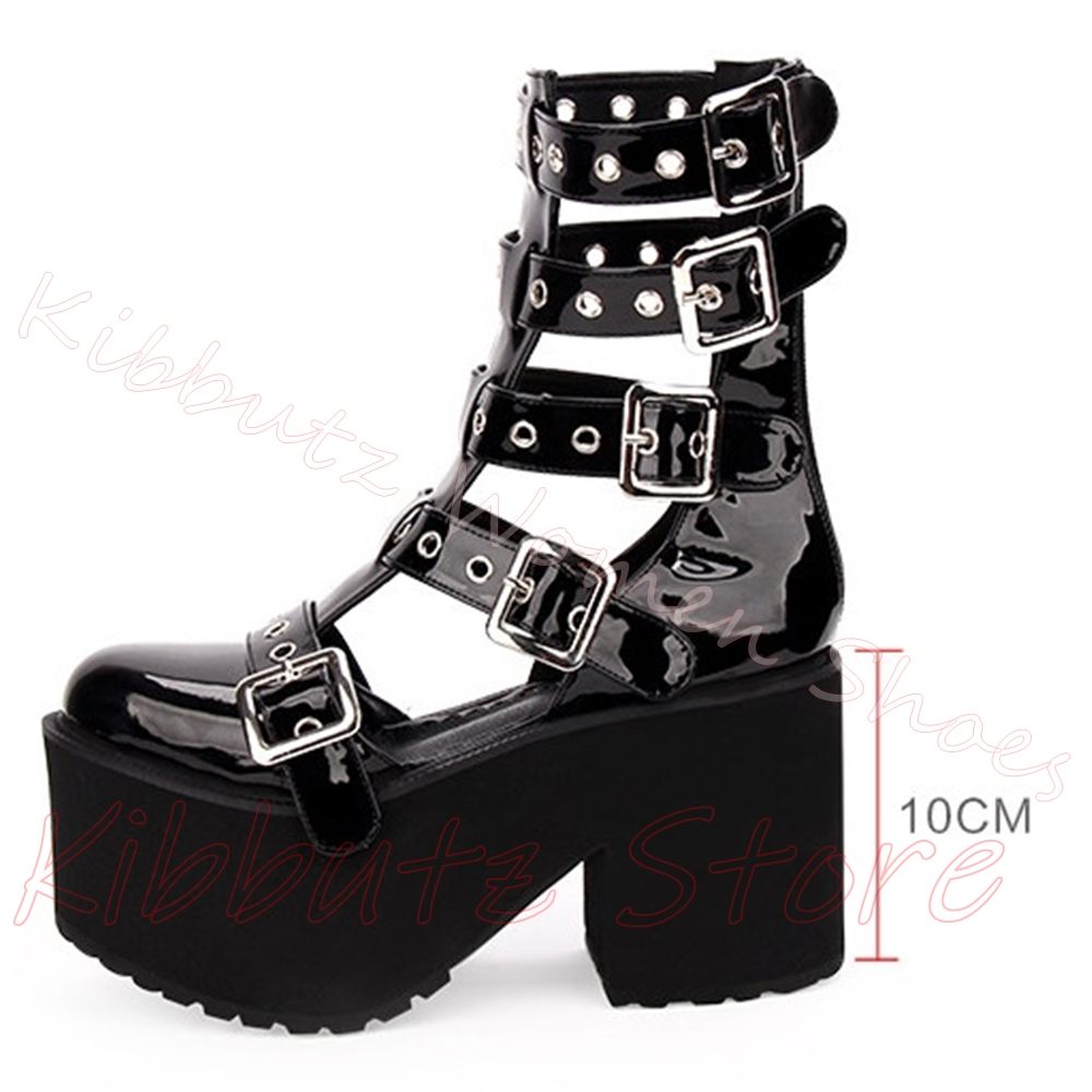 Multi Buckle Cutout Sandals Pl - Street Fashion Dress ulasan dan harga
