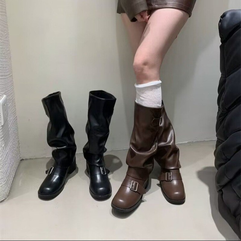 2025Woman Boots Knee High Plat - Street Fashion Trend 2025 ulasan dan harga