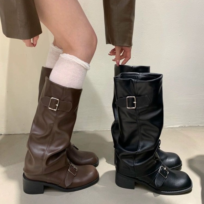 2025Woman Boots Knee High Plat - Street Fashion Trend 2025 ulasan dan harga