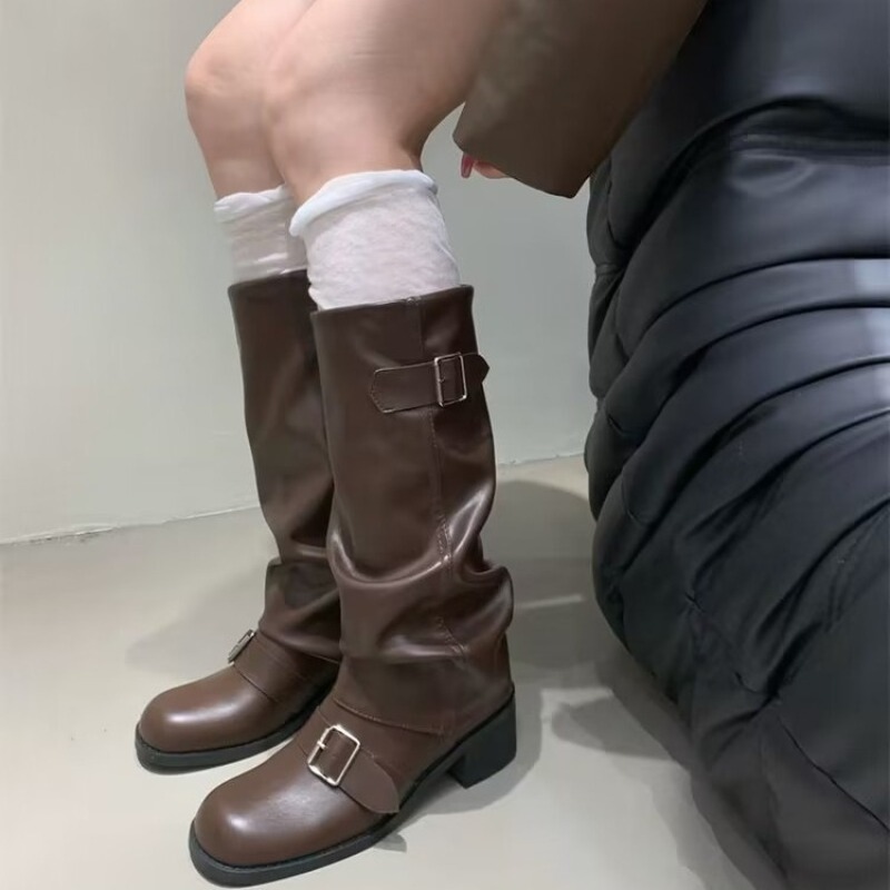 2025Woman Boots Knee High Plat - Street Fashion Trend 2025 ulasan dan harga