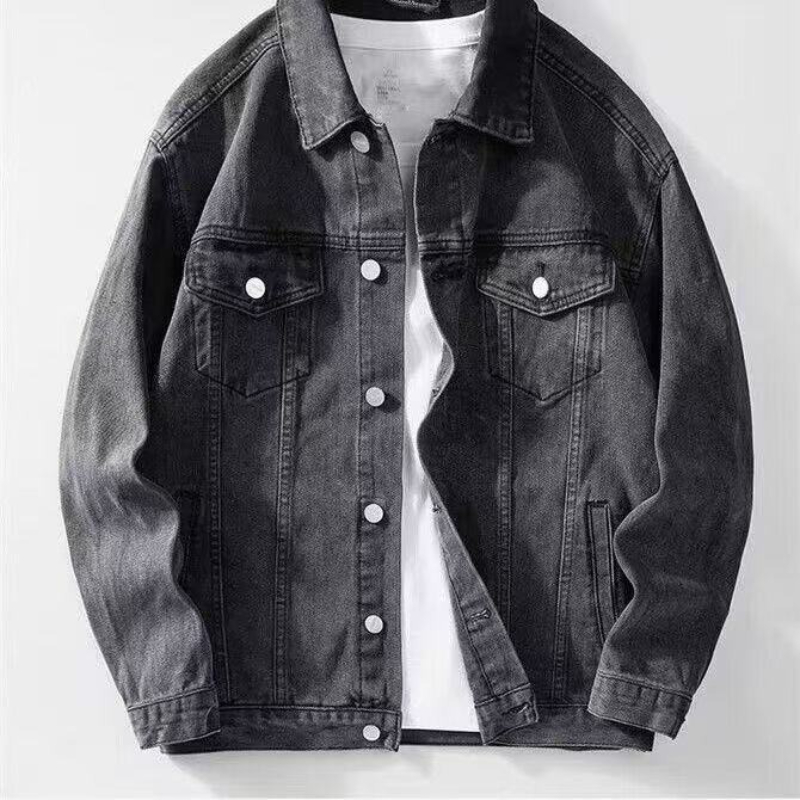 America Vintage Heavy Wolf Emb - Street Fashion Jacket Men ulasan dan harga