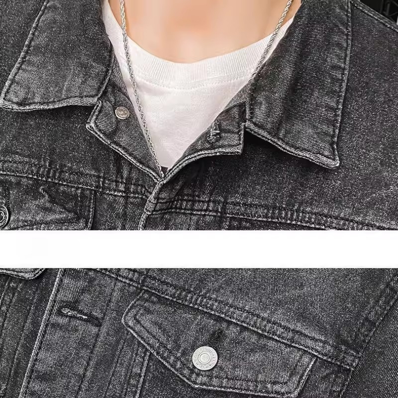 America Vintage Heavy Wolf Emb - Street Fashion Jacket Men ulasan dan harga