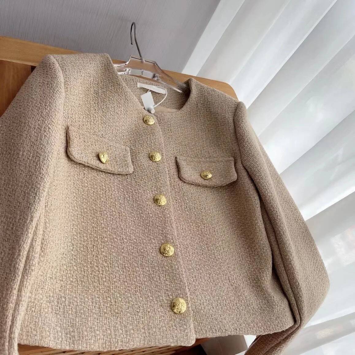 Fashion Fringed Plaid Tweed Ja - Street Fashion Taiwan ulasan dan harga